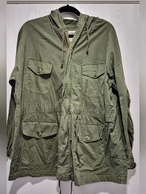 Nili Lotan Military Hooded Army Green Jacket Made In USA Size XS